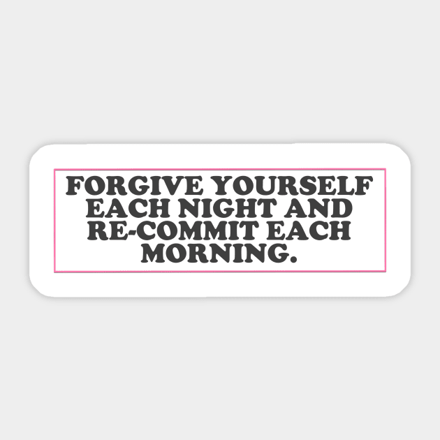 forgive yourself Sticker by thecrazyones